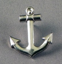 3D ANCHOR ENAMEL PIN BADGE -