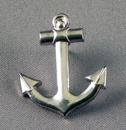 Anchor enamel pin - 3d,