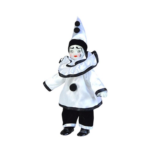 Clown figurine ceramic dolls - figurine,