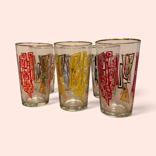 Vintage mcm libbey cubist - vintage,