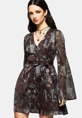 Dusha garden print button - dusha, up