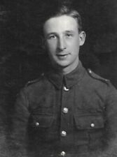WW1 Photo Postcard Handsome British Soldier Smart Military Uniform