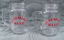 2 x Jeremiah Weed Jam Jar Glasses Moonshine Style Home Brew Bar Tankard