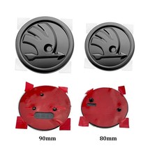 2 pcs 80mm/90mm Skoda Emblem
