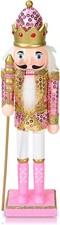 30cm Wooden Pink Nutcracker