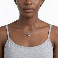 Purple amethyst heart - purple,