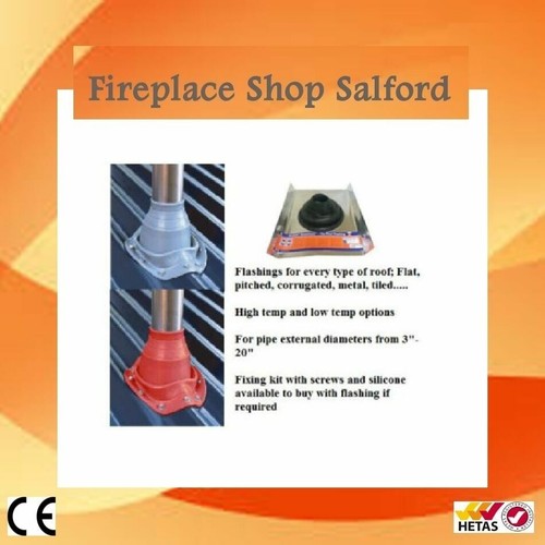 Roof flashing plate for stove - roof,