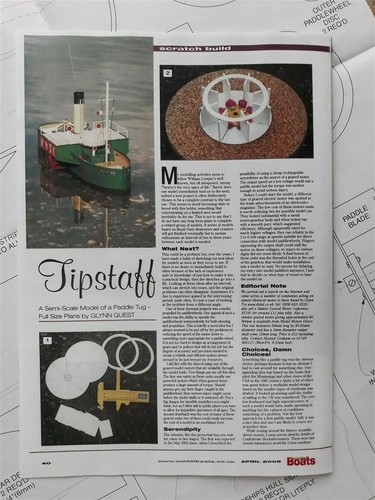 Model boats plan tipstaff - model, "