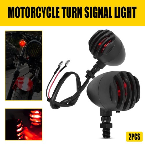 2pcs motorcycle red turn - red,