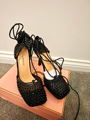 Stepphan black strappy lace - stepphan,