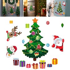 Christmas Tree Fridge Magnetic Sticker Elk Santa Car Refrigerator Magnets Decor