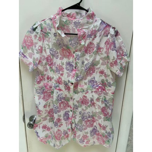 Vintage floral ruffle collar - vintage,
