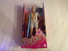 Barbie The Movie Ken Doll Pastel Pink Green Striped Beach Set Surfboard HPJ97