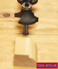 1/4" TCT Router Cutter Bit Rounding Over Ovolo - 16 x 32 x 9.5 Rad + Bearing #1