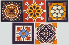 5 x Mexican Talavera Relief