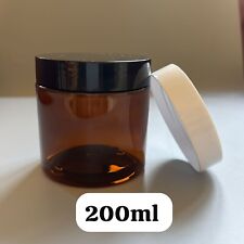 200ml Plastic Amber Jars
