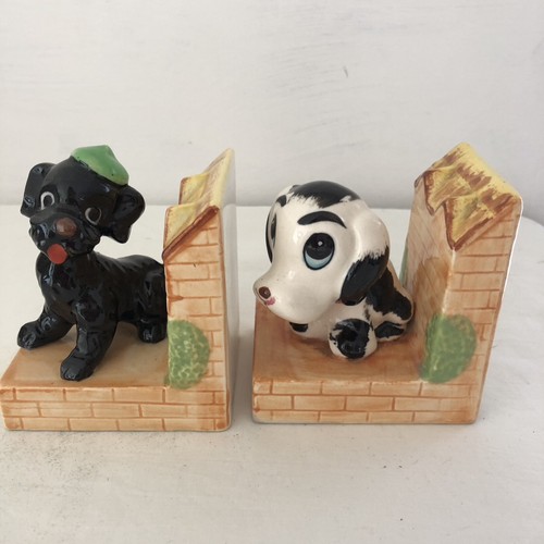 Pair vintage dog bookends - pair,