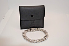 Flash Mens Bracelet | white gold and diamond style | For poker? | FREE POSTAGE