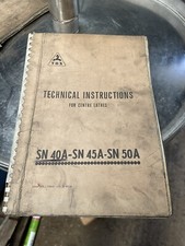 TOS Lathe Technical Instruction Manual and Specifications SN40A SN45A SN50A