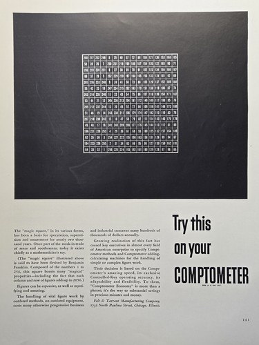 Comptometer print 1940 - print,