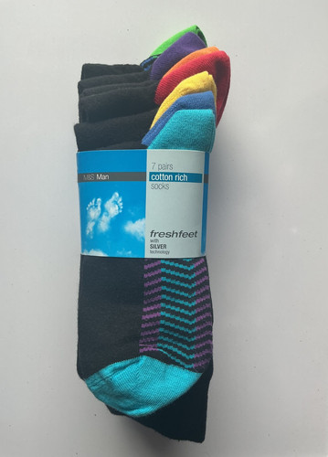 Mens cotton rich socks pairs - rich, 7