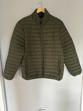 Fat Face zipped quilted jacket in olive / khaki green. Size L. VG Cond.