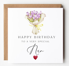 Nan Birthday Card, Flowers