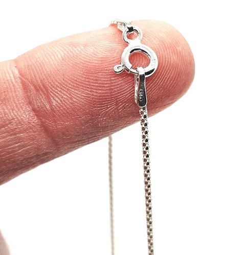 Silver necklace curb chain - silver,