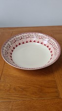 Rare Emma Bridgewater Pink Sampler 'Love' Hearts Large Bowl 33cm Collectible 