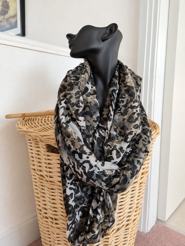 Leopard print infinity scarf - leopard,