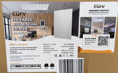 Brand new curv infrared heater - new,