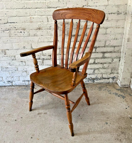 Antique victorian elm beech - victorian,