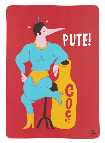 Parra pute 7x9 frame - "pute", 7x9: