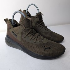 Puma Cell Vive Trainers Men’s Running Gym Shoes Cushioned Olive Lace Up Size 10