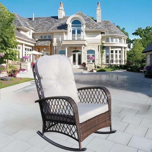 Outdoor wicker rocking chair - wicker,