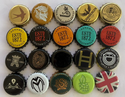 Different beer bottle caps - different,