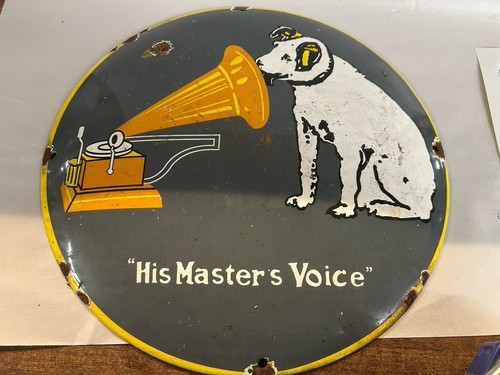 Hmv his masters voice enamel - masters,