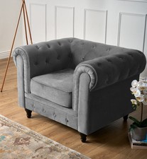 Chesterfield Sofa Suite Grey