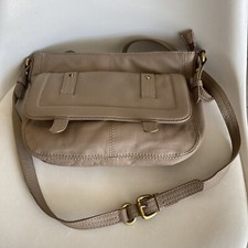 Laura Ashley Leather Beige Shoulder Bag  Small