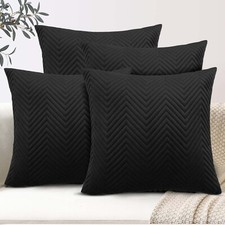Velvet Cushion Covers or Filled Cushions 18 x 18 Pack of 4 Decorative Sofa Throw