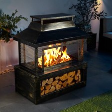 Neo log burner fire - log,