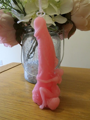 Handmade pink scented candle - pink,
