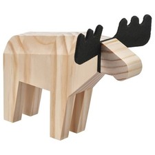 IKEA Christmas Table Decoration Moose Solid Pine Wood Decorative Piece for Desks