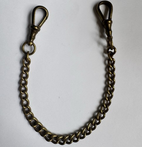 Vintage brass fob watch - brass, chain