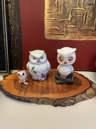 Small vintage fun owls - small,