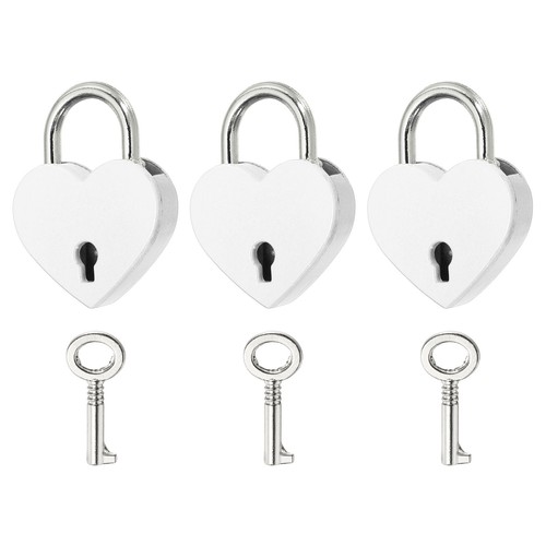 Mini heart lock - heart, key