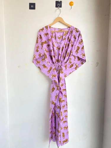 Purple tiger kaftan indian - purple,