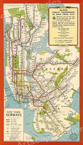 1951 manhattan nyc subway - manhattan,