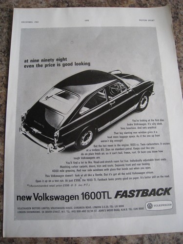 Volkswagen 1600tl fastback - volkswagen,