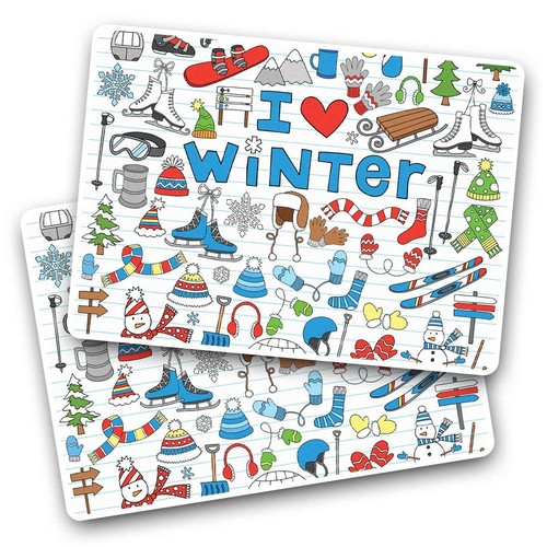 Vinyl sticker love winter - 2x,